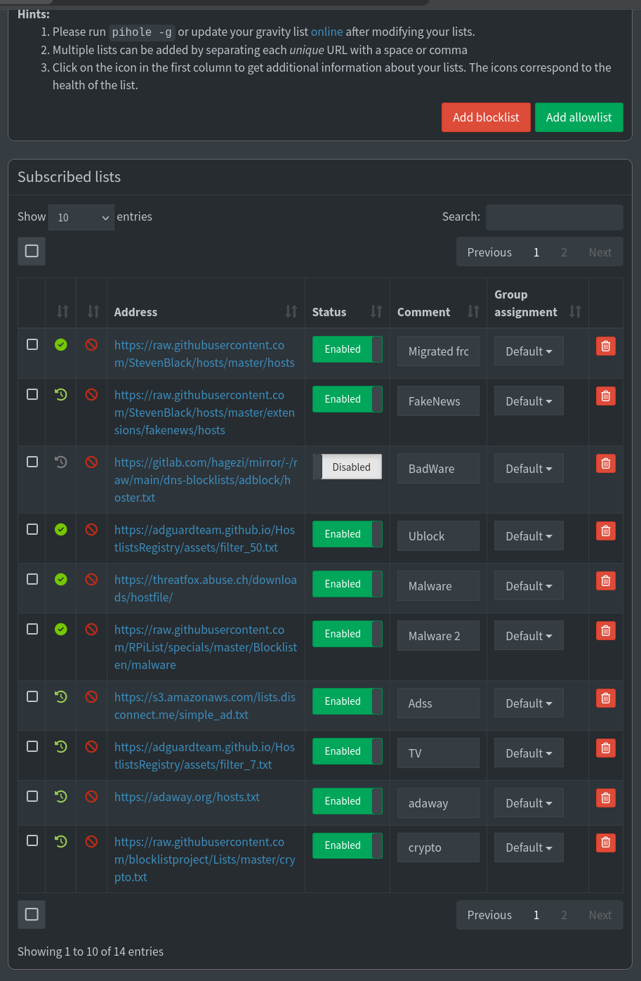blocklist